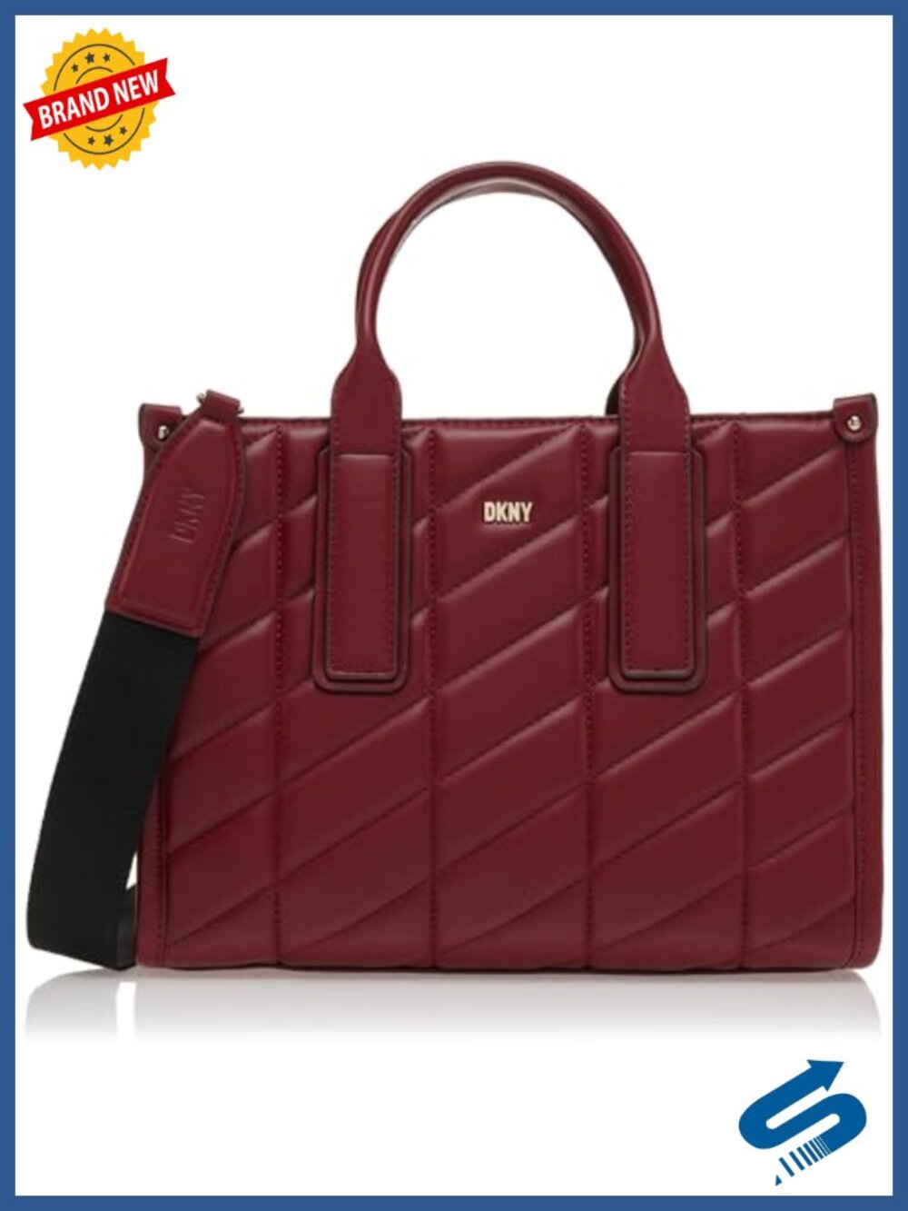 Mini Tote Bag with Adjustable Strap, Leather Trim